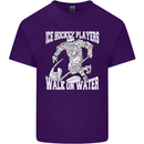 Ice Hockey Players Walk On Water Mens Cotton T-Shirt Tee Top Purple