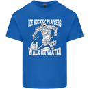Ice Hockey Players Walk On Water Mens Cotton T-Shirt Tee Top Royal Blue