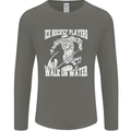 Ice Hockey Players Walk On Water Mens Long Sleeve T-Shirt Charcoal