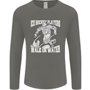 Ice Hockey Players Walk On Water Mens Long Sleeve T-Shirt Charcoal