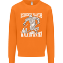 Ice Hockey Players Walk On Water Mens Sweatshirt Jumper Orange