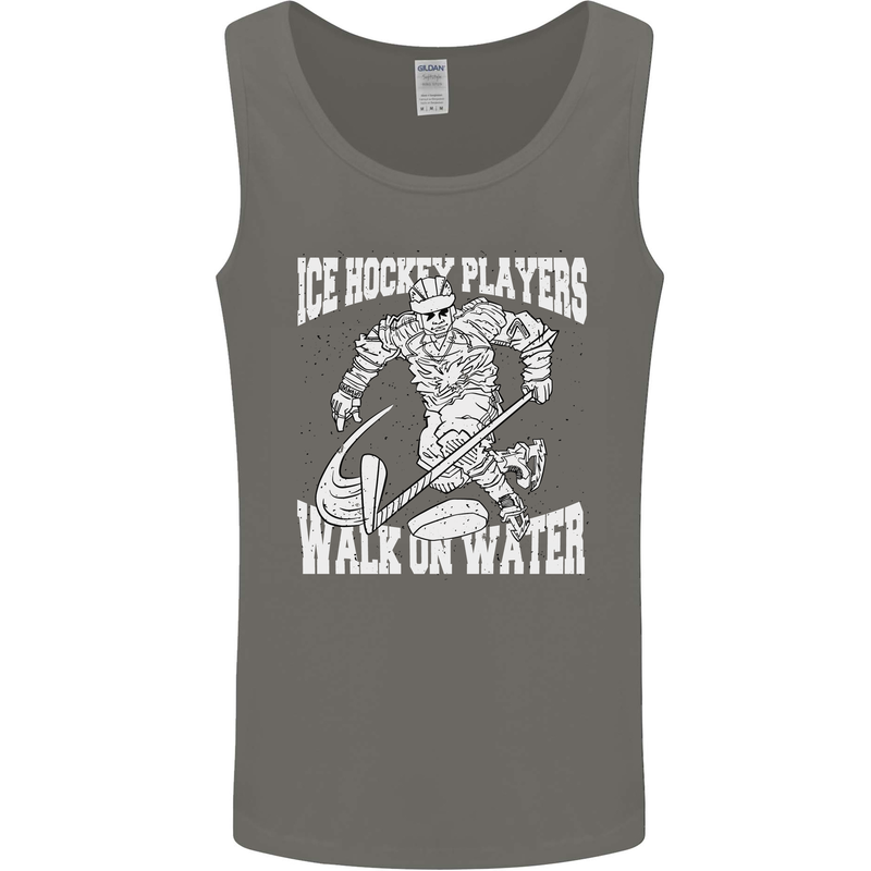 Ice Hockey Players Walk On Water Mens Vest Tank Top Charcoal