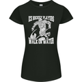 Ice Hockey Players Walk On Water Womens Petite Cut T-Shirt Black