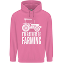 Id Rather Be Farmer Farming Tractor Childrens Kids Hoodie Azalea