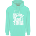 Id Rather Be Farmer Farming Tractor Childrens Kids Hoodie Peppermint