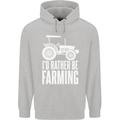 Id Rather Be Farmer Farming Tractor Childrens Kids Hoodie Sports Grey