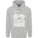 Id Rather Be Farmer Farming Tractor Childrens Kids Hoodie Sports Grey