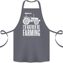 Id Rather Be Farmer Farming Tractor Cotton Apron 100% Organic Steel