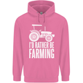 Id Rather Be Farmer Farming Tractor Mens 80% Cotton Hoodie Azelea