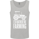 Id Rather Be Farmer Farming Tractor Mens Vest Tank Top Sports Grey