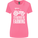 Id Rather Be Farmer Farming Tractor Womens Wider Cut T-Shirt Azalea
