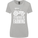 Id Rather Be Farmer Farming Tractor Womens Wider Cut T-Shirt Sports Grey