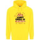 If Dad Cant Grill It No One Can Funny BBQ Childrens Kids Hoodie Yellow