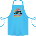 If Dad Cant Grill It No One Can Funny BBQ Cotton Apron 100% Organic Turquoise