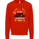If Dad Cant Grill It No One Can Funny BBQ Kids Sweatshirt Jumper Bright Red