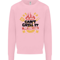 If Dad Cant Grill It No One Can Funny BBQ Kids Sweatshirt Jumper Light Pink