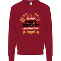 If Dad Cant Grill It No One Can Funny BBQ Kids Sweatshirt Jumper Red