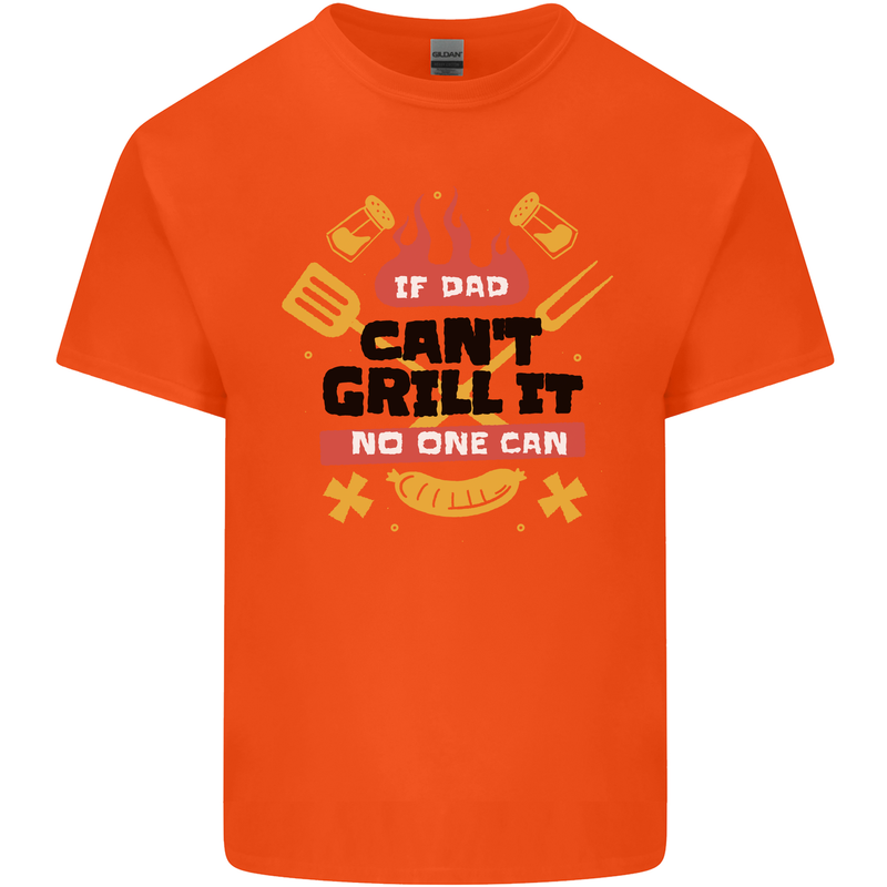 If Dad Cant Grill It No One Can Funny BBQ Kids T-Shirt Childrens Orange