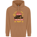 If Dad Cant Grill It No One Can Funny BBQ Mens 80% Cotton Hoodie Caramel Latte