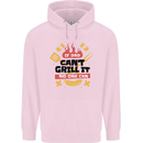 If Dad Cant Grill It No One Can Funny BBQ Mens 80% Cotton Hoodie Light Pink