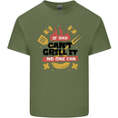 If Dad Cant Grill It No One Can Funny BBQ Mens Cotton T-Shirt Tee Top Military Green