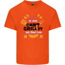 If Dad Cant Grill It No One Can Funny BBQ Mens Cotton T-Shirt Tee Top Orange
