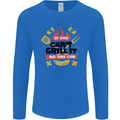 If Dad Cant Grill It No One Can Funny BBQ Mens Long Sleeve T-Shirt Royal Blue