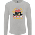 If Dad Cant Grill It No One Can Funny BBQ Mens Long Sleeve T-Shirt Sports Grey