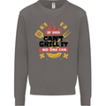 If Dad Cant Grill It No One Can Funny BBQ Mens Sweatshirt Jumper Charcoal