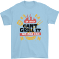 If Dad Cant Grill It No One Can Funny BBQ Mens T-Shirt 100% Cotton Light Blue