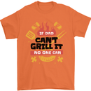 If Dad Cant Grill It No One Can Funny BBQ Mens T-Shirt 100% Cotton Orange