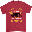 If Dad Cant Grill It No One Can Funny BBQ Mens T-Shirt 100% Cotton Red