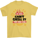 If Dad Cant Grill It No One Can Funny BBQ Mens T-Shirt 100% Cotton Yellow