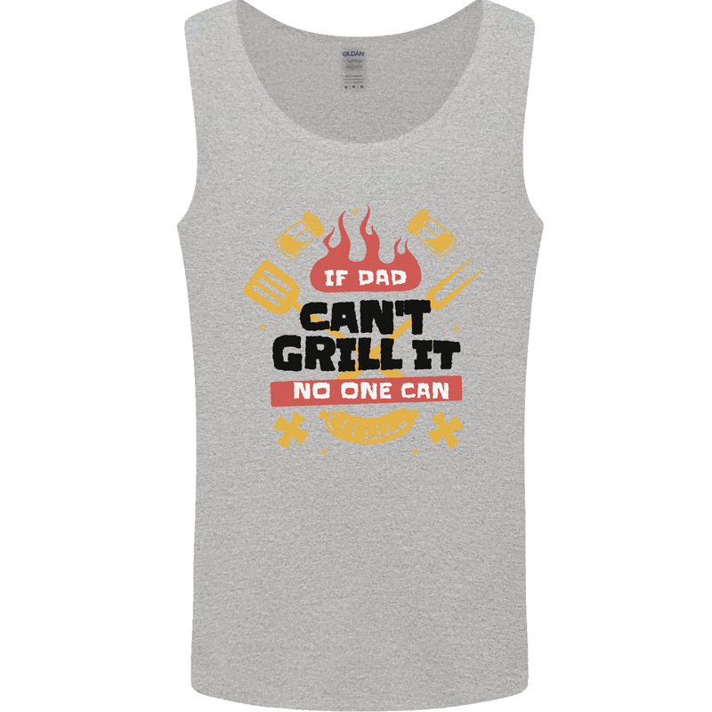 If Dad Cant Grill It No One Can Funny BBQ Mens Vest Tank Top Sports Grey