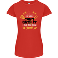 If Dad Cant Grill It No One Can Funny BBQ Womens Petite Cut T-Shirt Red