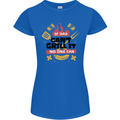 If Dad Cant Grill It No One Can Funny BBQ Womens Petite Cut T-Shirt Royal Blue