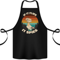 If Flies it Spies Conspiracy Theory Birds Funny Cotton Apron 100% Organic Black