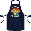 If Flies it Spies Conspiracy Theory Birds Funny Cotton Apron 100% Organic Navy Blue