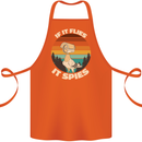 If Flies it Spies Conspiracy Theory Birds Funny Cotton Apron 100% Organic Orange