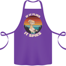 If Flies it Spies Conspiracy Theory Birds Funny Cotton Apron 100% Organic Purple