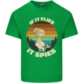If Flies it Spies Conspiracy Theory Birds Funny Kids T-Shirt Childrens Irish Green