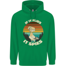 If Flies it Spies Conspiracy Theory Birds Funny Mens 80% Cotton Hoodie Irish Green