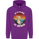 If Flies it Spies Conspiracy Theory Birds Funny Mens 80% Cotton Hoodie Purple