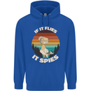 If Flies it Spies Conspiracy Theory Birds Funny Mens 80% Cotton Hoodie Royal Blue