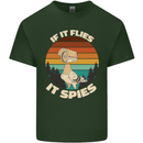 If Flies it Spies Conspiracy Theory Birds Funny Mens Cotton T-Shirt Tee Top Forest Green