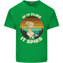 If Flies it Spies Conspiracy Theory Birds Funny Mens Cotton T-Shirt Tee Top Irish Green