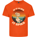 If Flies it Spies Conspiracy Theory Birds Funny Mens Cotton T-Shirt Tee Top Orange