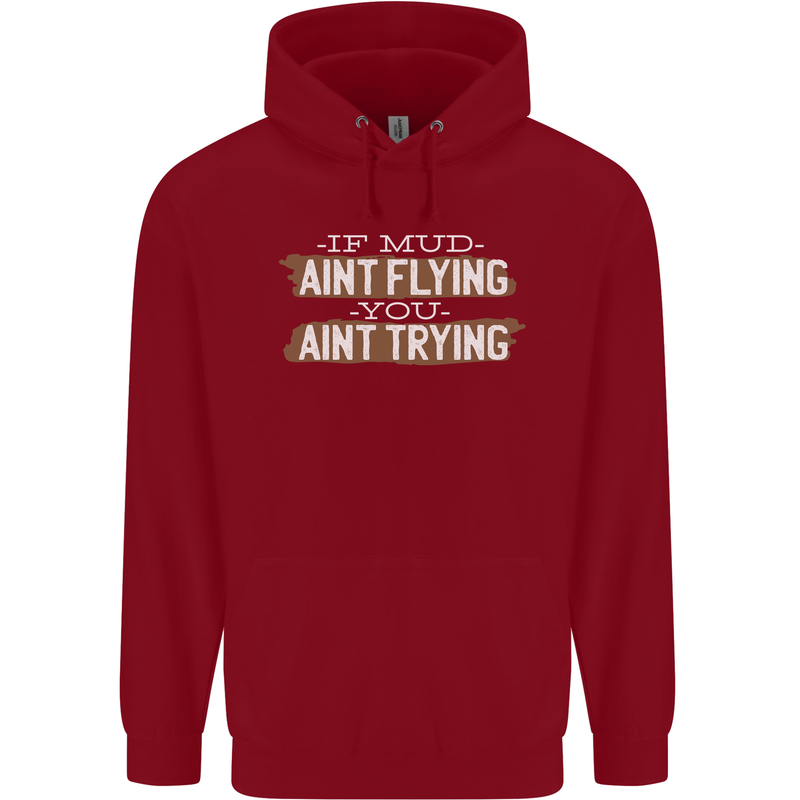 If Mud Aint Flying Motocross Biker 4X4 Childrens Kids Hoodie Red