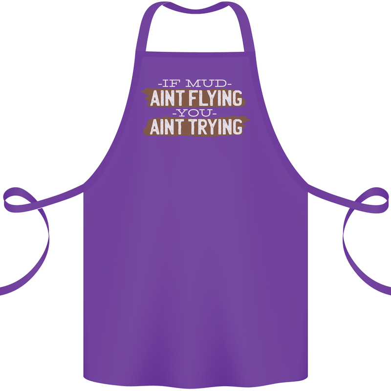 If Mud Aint Flying Motocross Biker 4X4 Cotton Apron 100% Organic Purple