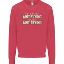 If Mud Aint Flying Motocross Biker 4X4 Kids Sweatshirt Jumper Heliconia